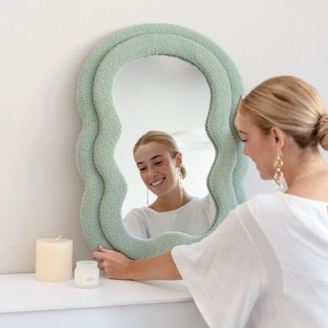 Flamingueo - Mirror Charlie teddy bouclé - green