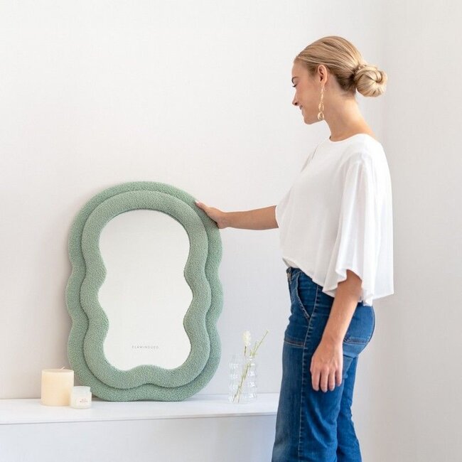 Flamingueo - Mirror Charlie teddy bouclé - green