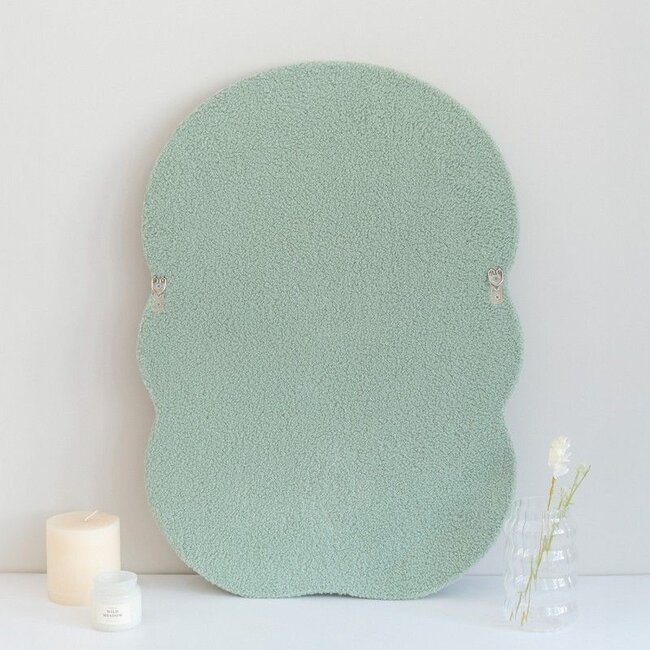 Flamingueo - Miroir Charlie teddy bouclé - vert