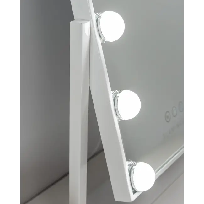 Flamingueo - LED-lichtspiegel Khloe - Spiegel met 12 Hollywood LED Lights