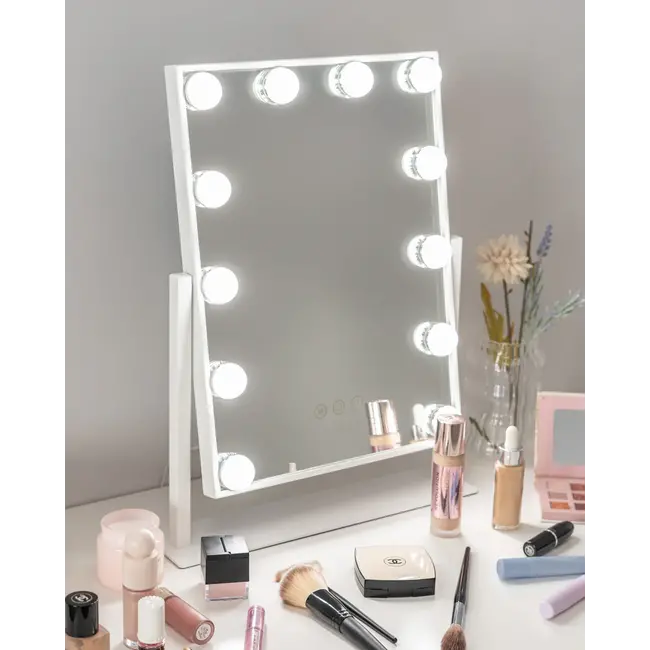 Flamingueo - LED-lichtspiegel Khloe - Spiegel met 12 Hollywood LED Lights