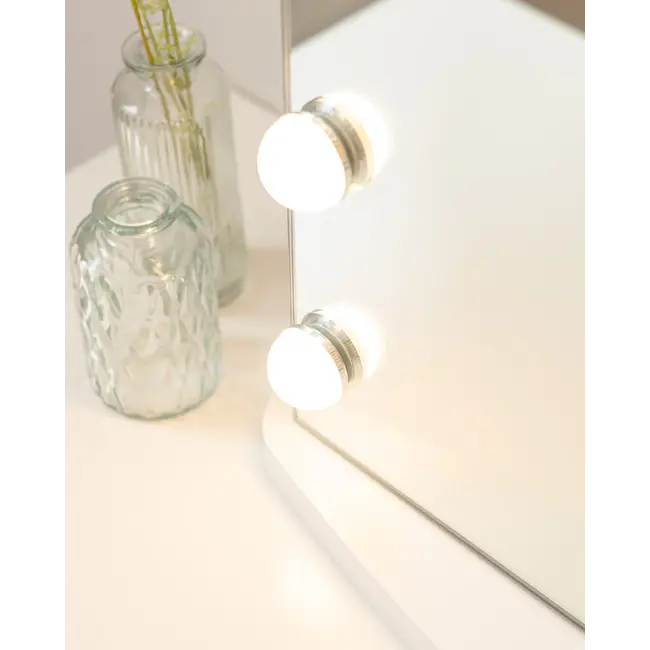 Flamingueo - LED Light Mirror Georgina - Mirror with 15 Hollywood LED Lights - metal