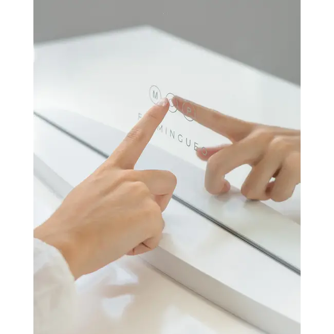 Flamingueo - LED-lichtspiegel Georgina - Spiegel met 15 Hollywood LED Lights - metaal