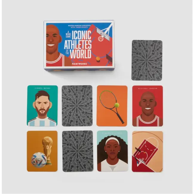 Printworks - Memo Game - Memory-Spiel Iconic Athletes Of The Wold - Ikonische Athleten der Welt