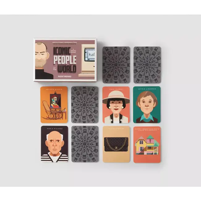 Printworks - Memo Game - Geheugenspel Iconic People of the World - Iconische Persoonlijkheden