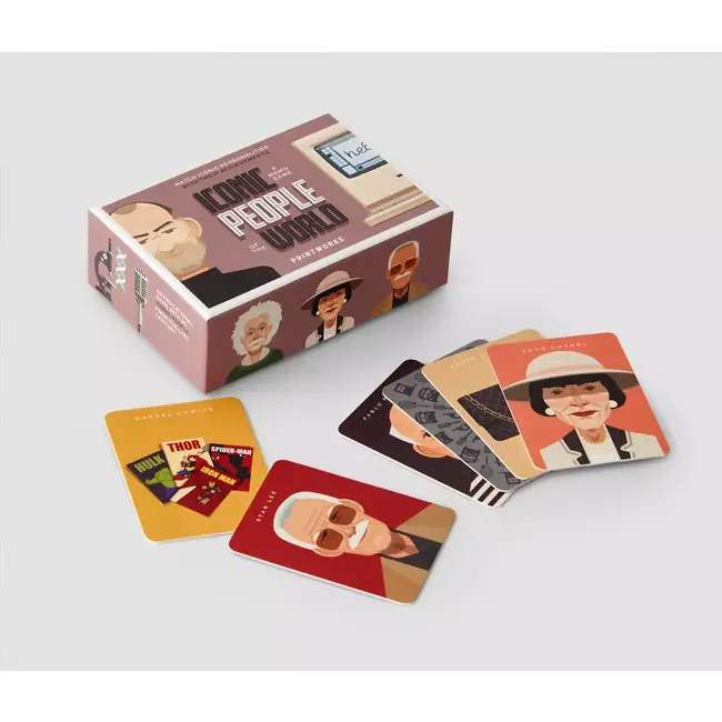 Printworks - Memo Game - Jeu de Mémoire Iconic People of the World - Personnalités Emblématiques