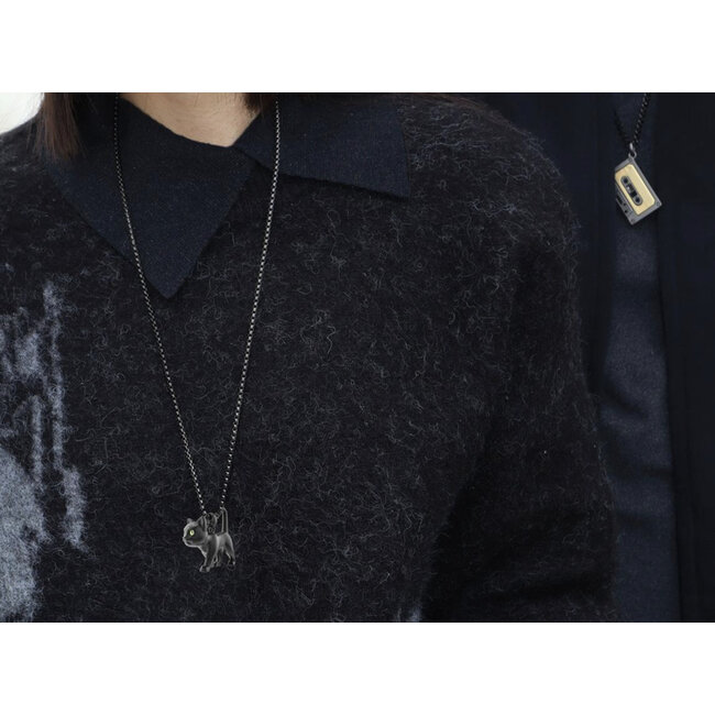 Metalmorphose - Collier On Shirt Chat Noir