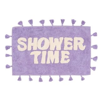 Flamingueo Bath Mat Shower Time
