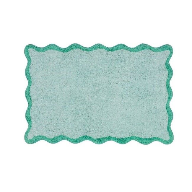 Flamingueo - Badmat Wavy - met gegolfde rand - groen