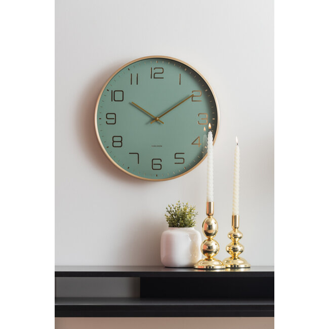 Karlsson - Wall Clock Elegance Glow - green
