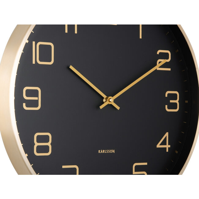 Karlsson - Wall Clock Elegance Glow - black
