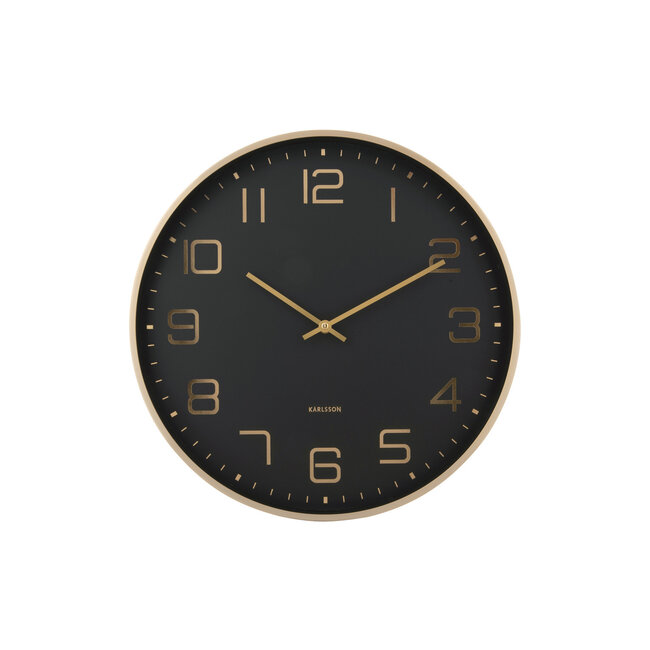 Karlsson Wanduhr Elegance Glow - schwarz
