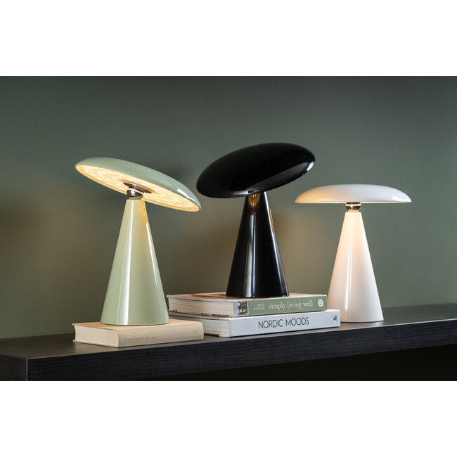 Leitmotiv - Lampe de Table Phoebe LED - gris-vert - rechargeable via USB - fonctionnement soft touch