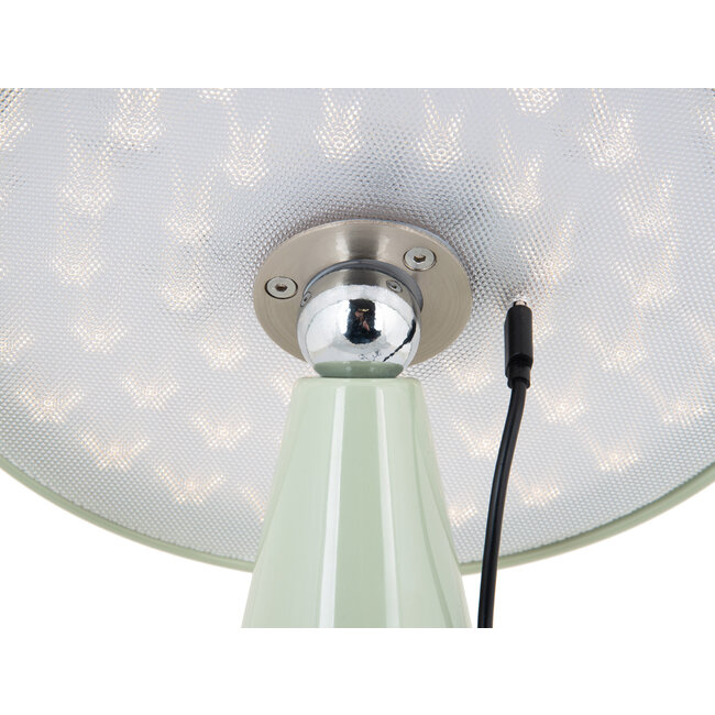 Leitmotiv - Lampe de Table Phoebe LED - gris-vert - rechargeable via USB - fonctionnement soft touch