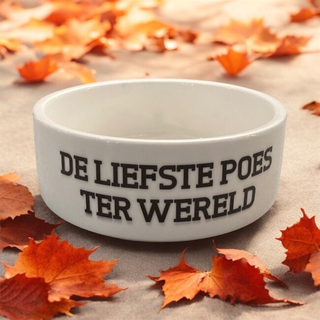 Urban Merch - Futternapf oder Trinknapf Katze - De Liefste Poes Ter Wereld