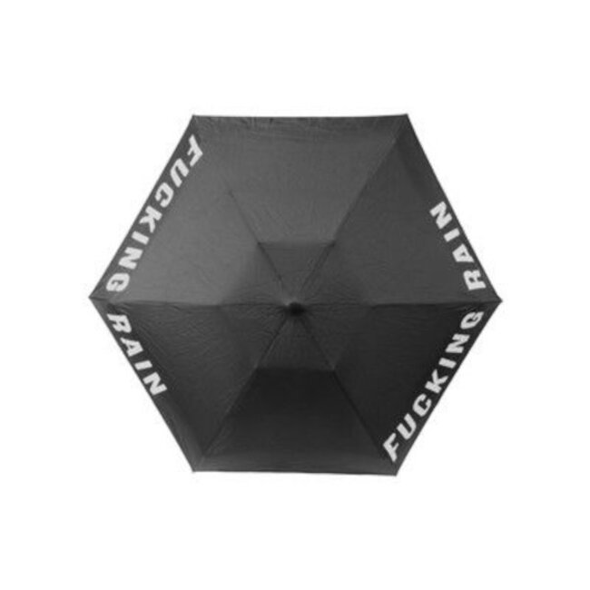 Fisura - Opvouwbare Paraplu - Zakparaplu - Fucking Rain - zwart