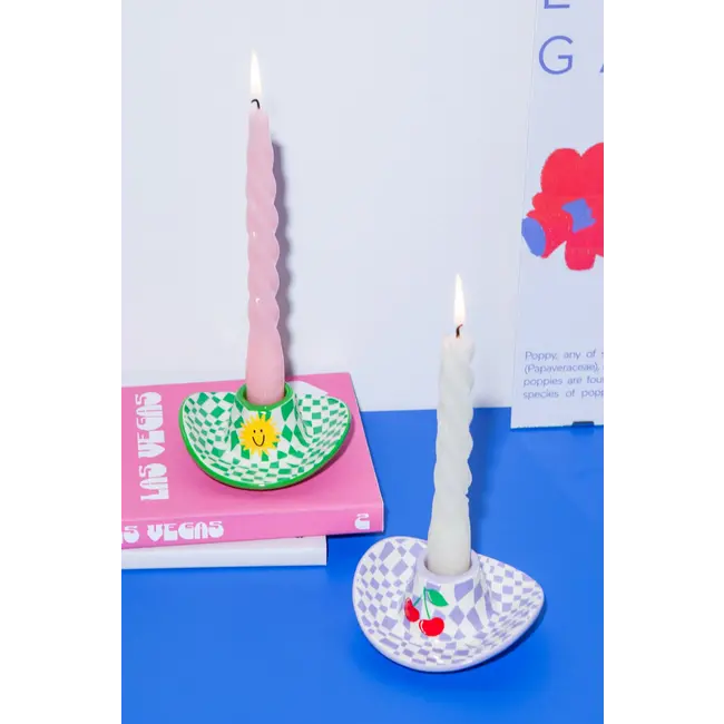 DOIY - Kaarshouder - Kandelaar Rodeo Cowboy Hoed - keramiek - groen