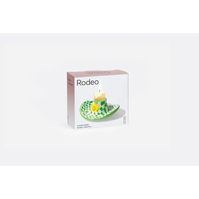 DOIY - Kaarshouder - Kandelaar Rodeo Cowboy Hoed - keramiek - groen