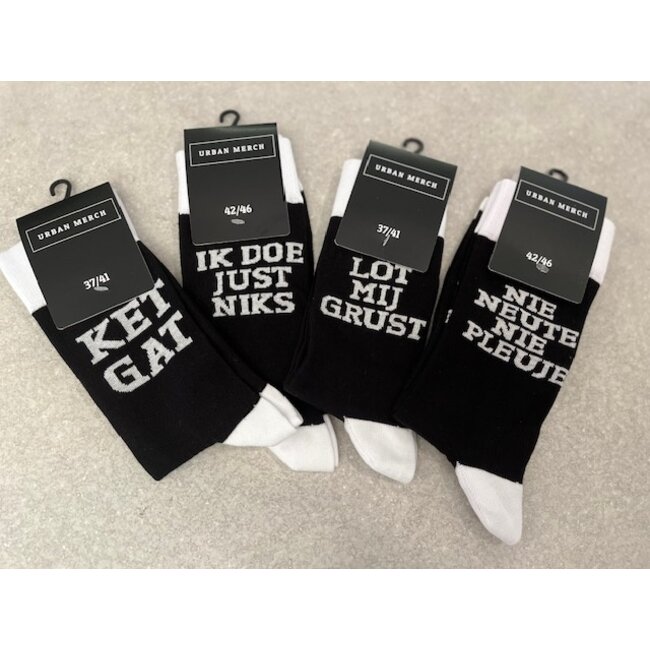 Urban Merch - Socken  Ik Doe Just Niks - Größe 42/46 (Männer)