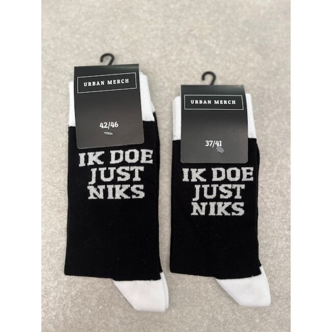 Urban Merch - Socken  Ik Doe Just Niks - Größe 42/46 (Männer)