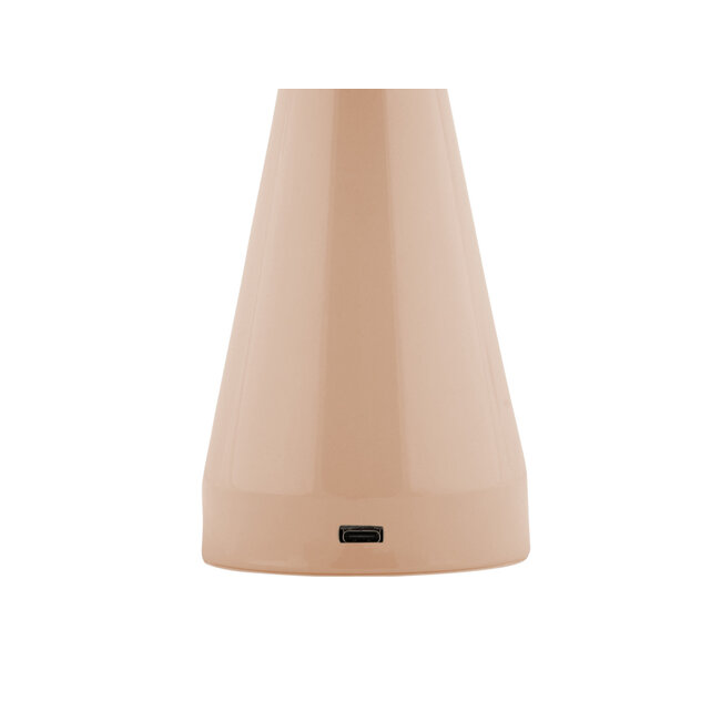 Leitmotiv - Tischlampe Rachel LED - weiches Braun - Aufladbar über USB - Soft-Touch-Bedienung