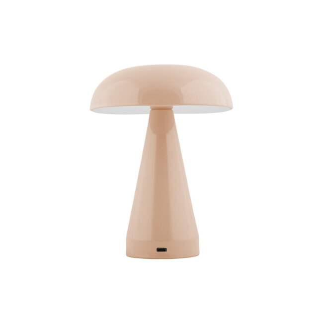 Leitmotiv - Lampe de Table Rachel LED - brun doux - rechargeable via USB - fonctionnement soft touch