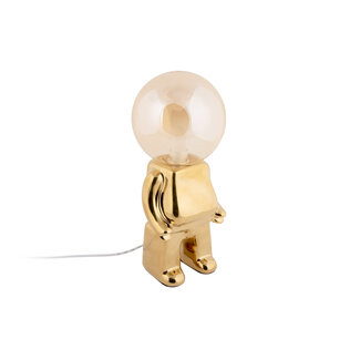 Leitmotiv Lampe de Table Ross LED - plaqué or