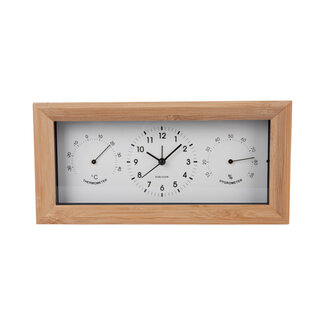 Karlsson Wecker Neat Bamboo - weiß