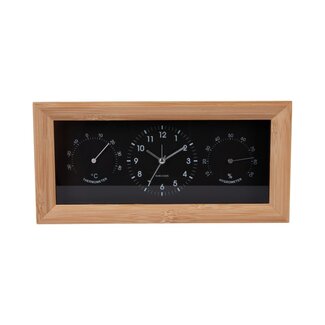 Karlsson Wecker Neat Bamboo - schwarz