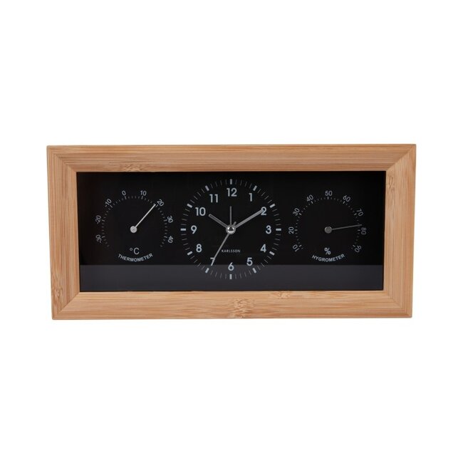 Karlsson Wekker Neat Bamboo - zwart