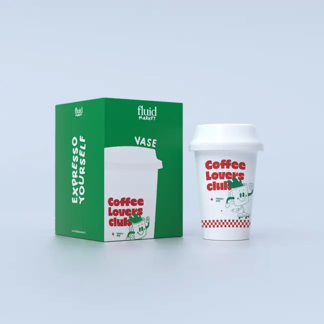 Fluid Market - Vase Cup Of Coffee - Coffee Lovers Club