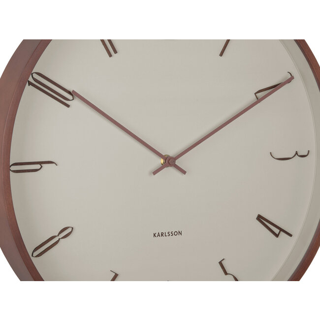 Karlsson - Wall clock Scandia - warm grey
