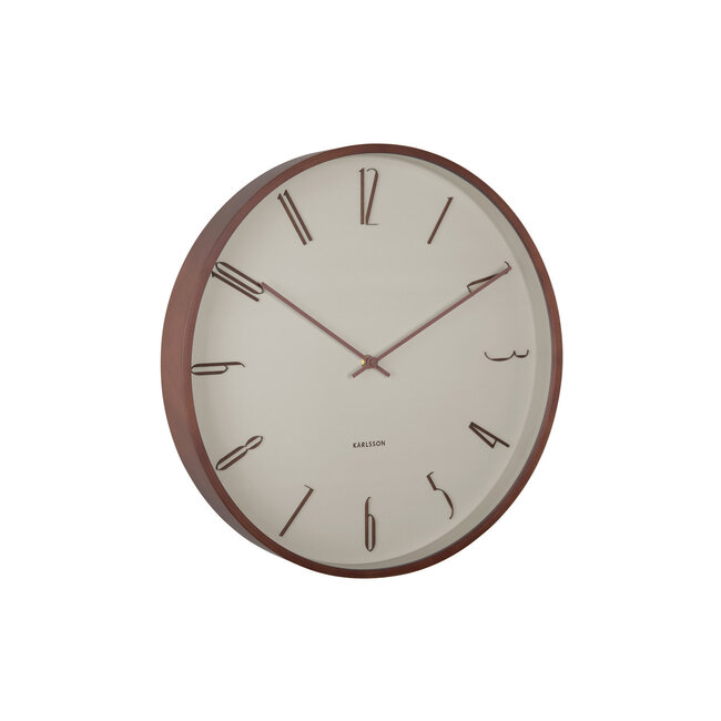 Karlsson - Wall clock Scandia - warm grey