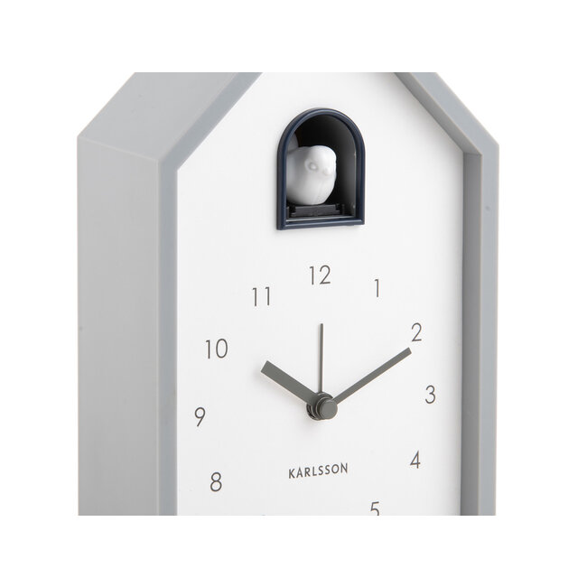 Karlsson - Alarm Clock Modern Cuckoo - grey