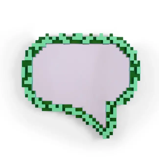 Seletti Pixel-Spiegel Message