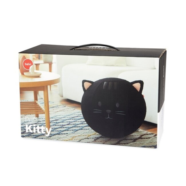 Balvi - Puff Sitzball Kitty - schwarz