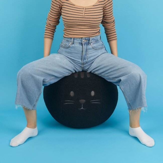 Balvi - Pouf Seating Ball Kitty - black