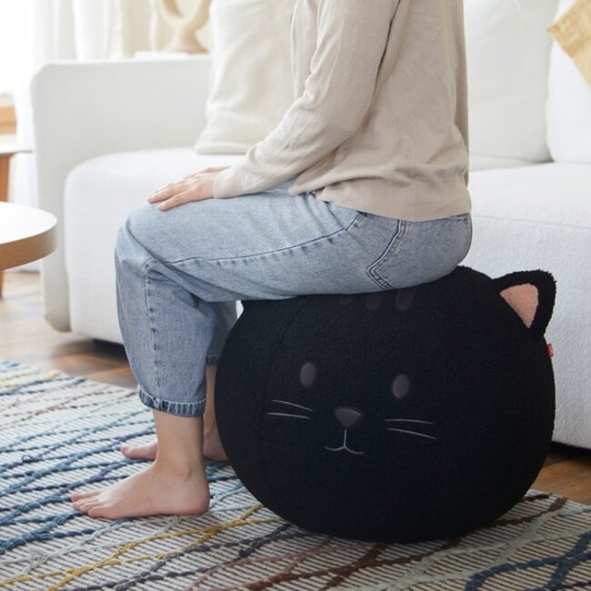 Balvi - Puff Sitzball Kitty - schwarz