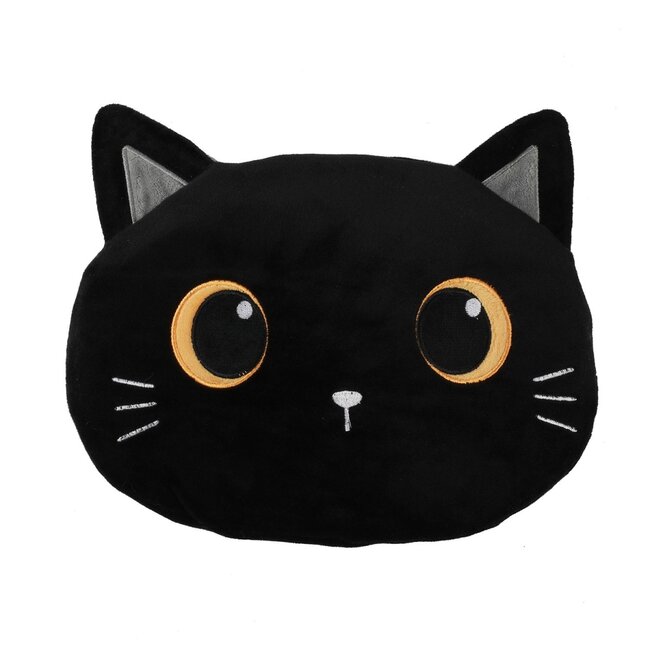 i-total Coussin Chauffant Chat Noir