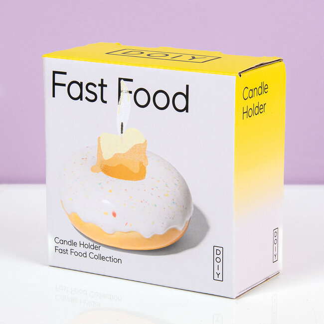 DOIY - Kaarshouder - Kandelaar Witte Donut