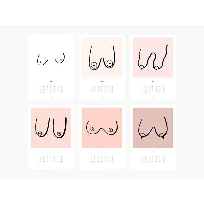 Typealive - (Verjaardags)Kalender Boezemvrienden - Tieten