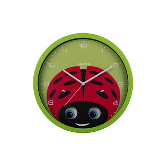 Present Time Wall Clock Peekaboo Ladybug