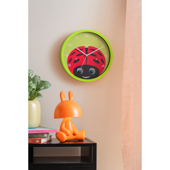 Present Time - Horloge Murale Peekaboo Coccinelle