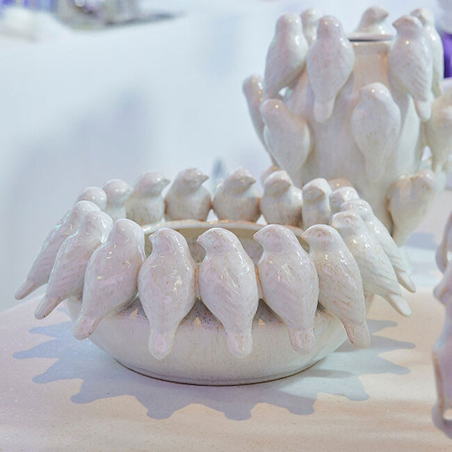 Werner Voß Werns - Bird Vase - white