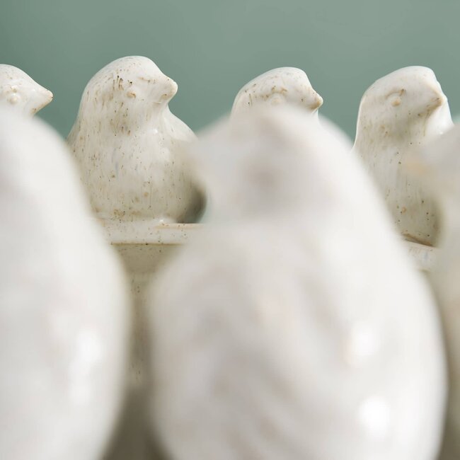 Werner Voß Werns - Bol Oiseaux - blanc