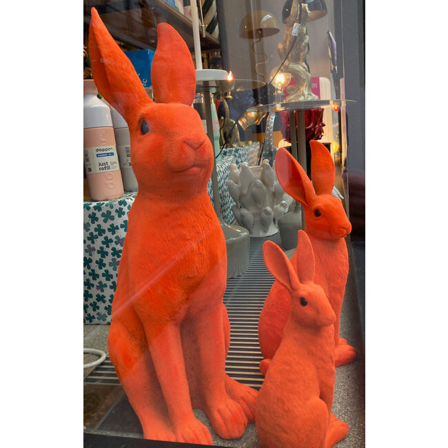 Werner Voß Werns - Skulptur Orange Bunny - small H 26 cm