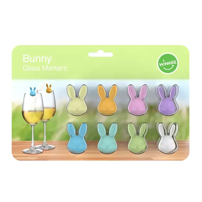 Winkee - Glasmarkeerders Konijn Bunny - set van 8