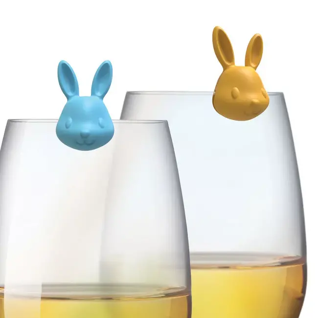 Winkee - Glasmarker Kaninchen Bunny - Satz von 8