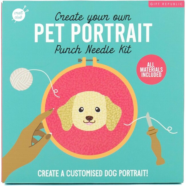 Gift Republic Punch Needle Kit Pet Portrait - dog