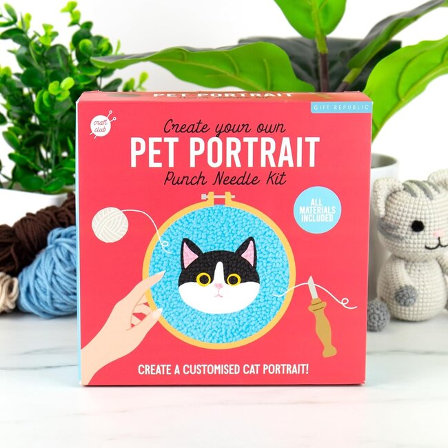 Gift Republic - Punch Needle Kit Pet Portrait - cat